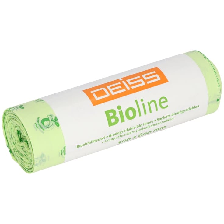 DEISS BIOLINE Bioabfallsäcke 30 Liter ecovio® Biokunststoff 1 Rolle = 20 Beutel