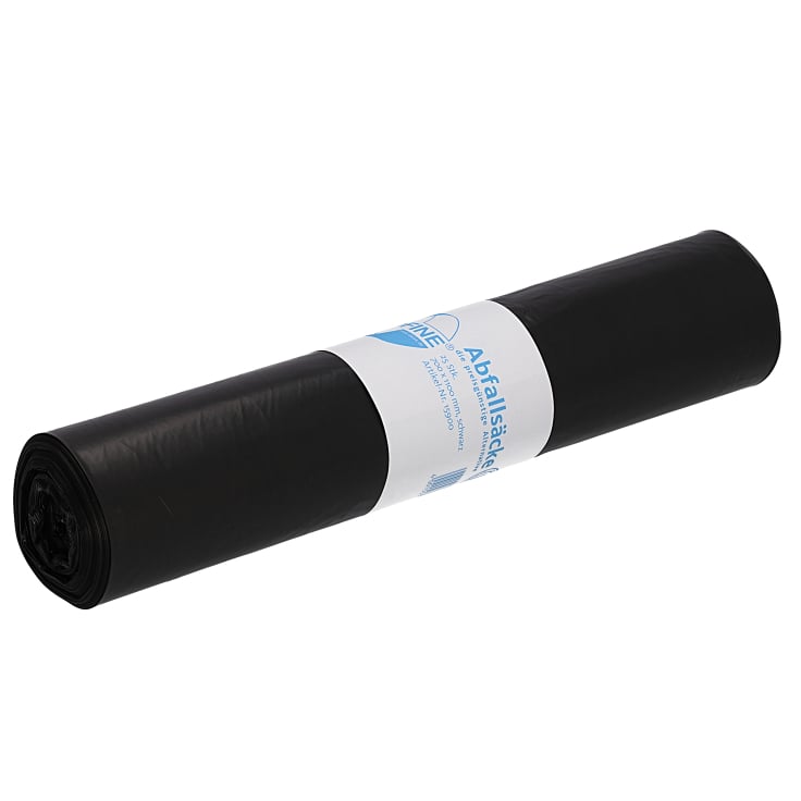 DEISS ECOFINE Abfallsack 120 Liter schwarz, 890 g/ Rolle, Typ 60 1 Rolle = 25 Saecke