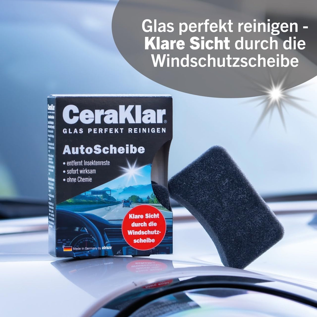 abrazo CeraKlar AutoScheibe Schwamm