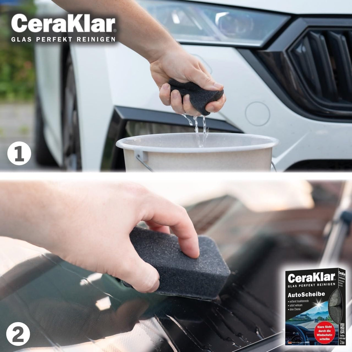abrazo CeraKlar AutoScheibe Schwamm