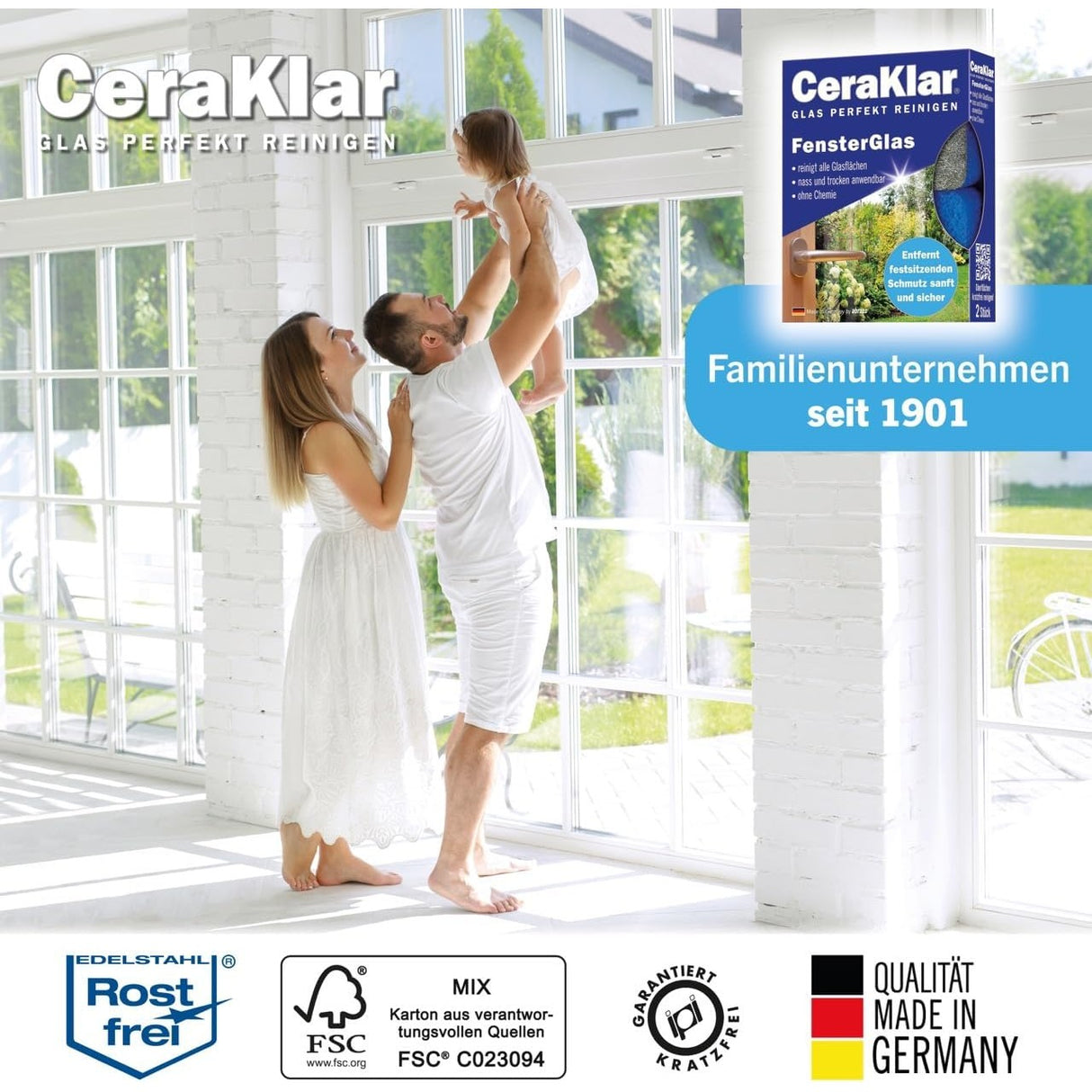 abrazo CeraKlar FensterGlas Schwamm