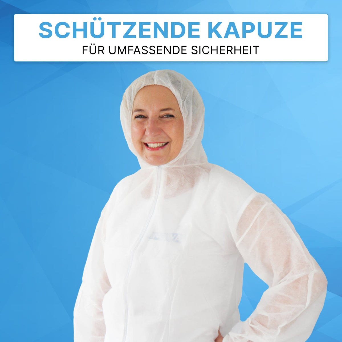 ARNOMED COVER Einwegoverall mit Kapuze, PP, weiß
