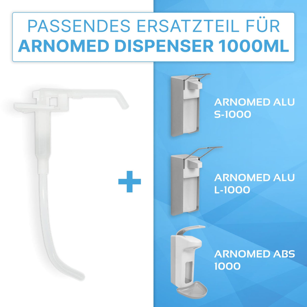 ARNOMED Ersatzpumpe für Desinfektionsmittelspender, weiß