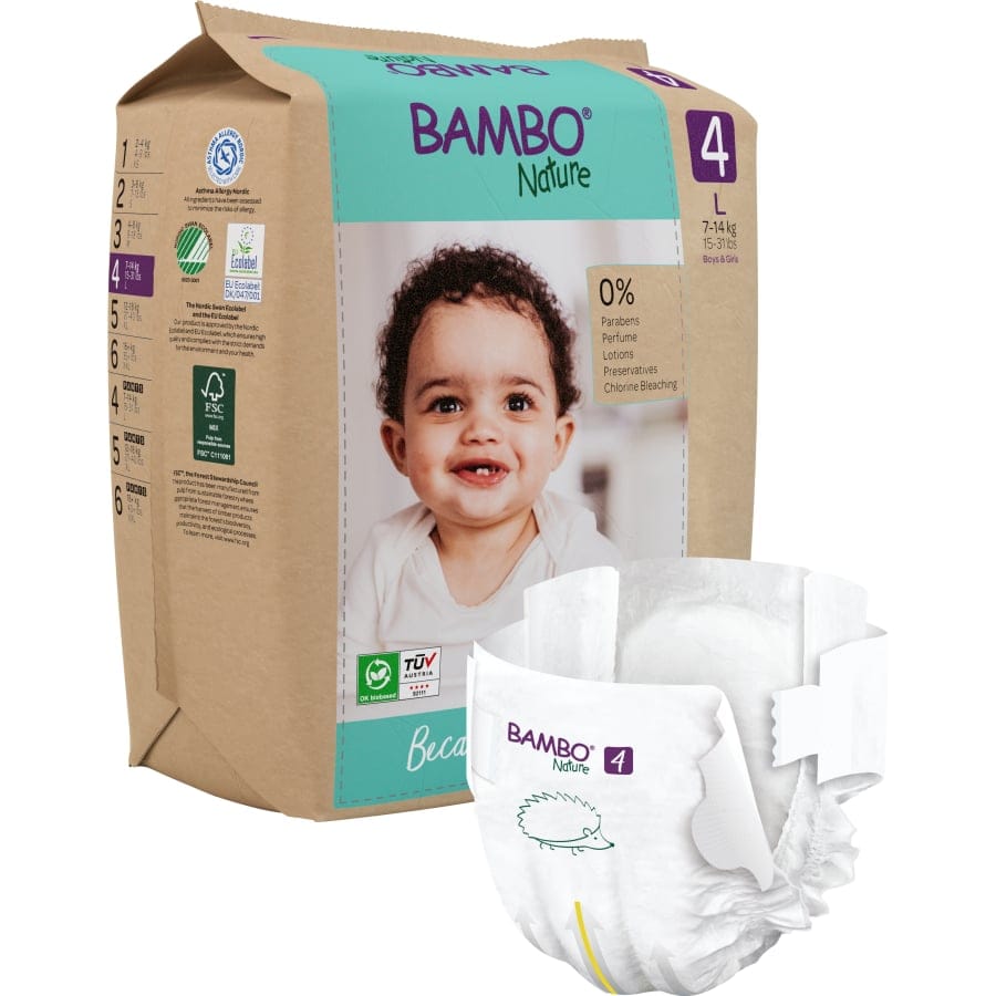 Bambo® Nature Windeln, Größe 4, 7 - 14 kg