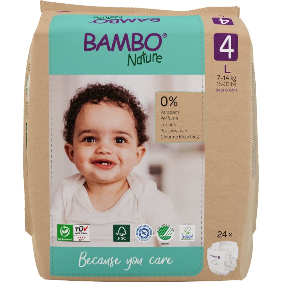 Bambo® Nature Windeln, Größe 4, 7 - 14 kg