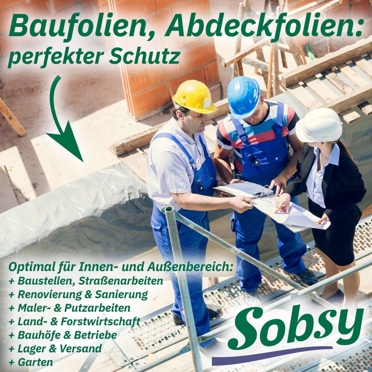Baufolie LDPE-Regenerat, 100% Recyclingmaterial