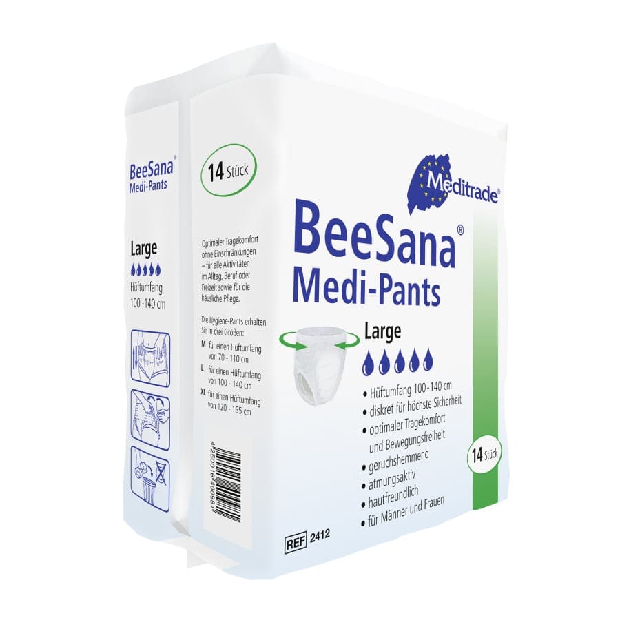 Beesana® Medi-Pants Inkontinenzhöschen 1 Packung (14 Stück), M (70–110 cm)