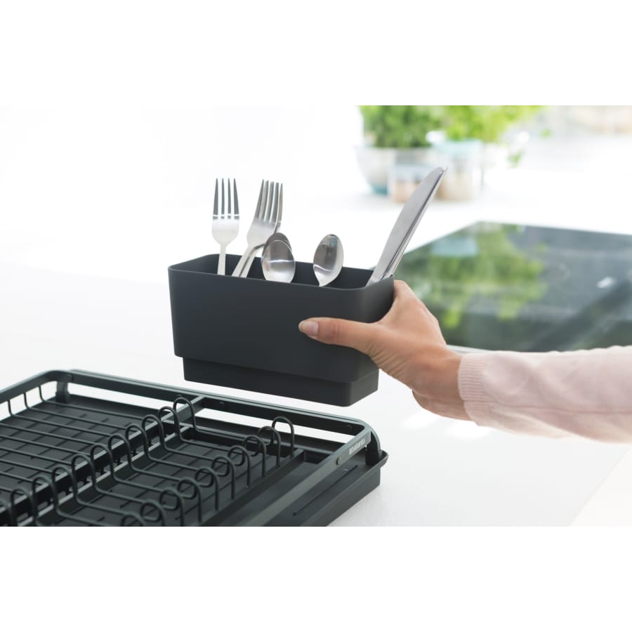 Brabantia Abtropfgestell mit Besteckkorb und Abtropfschale, 49,2 cm