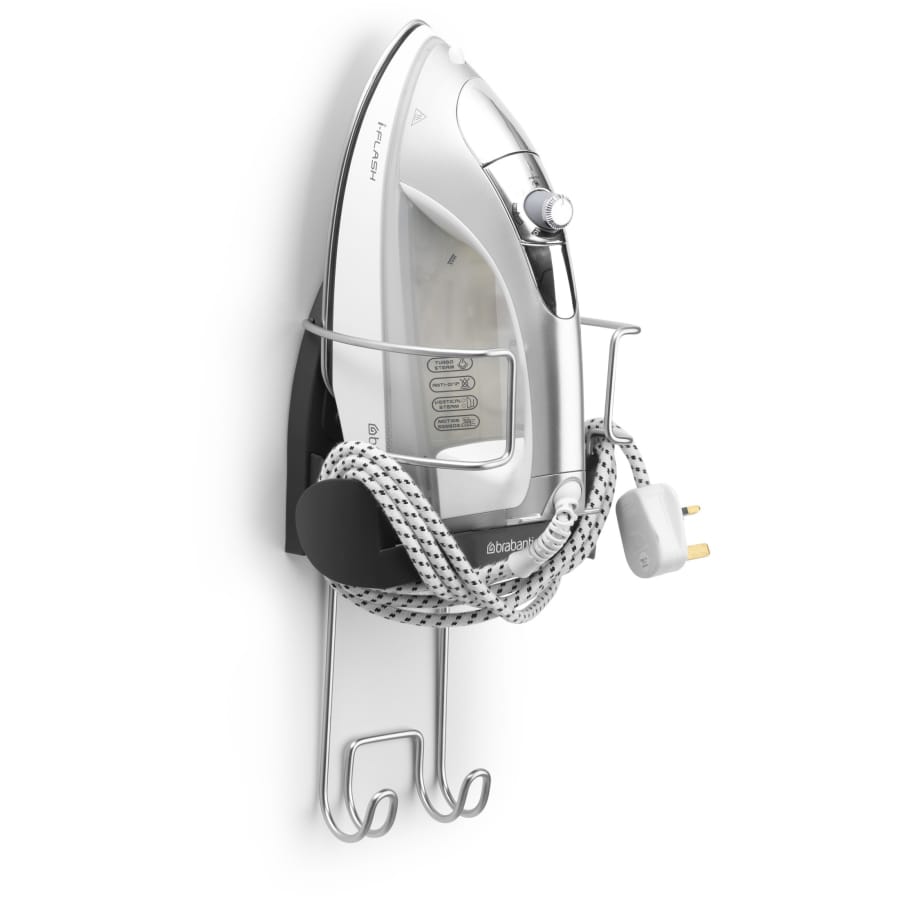 Brabantia Bügeleisenhalter für Bügeltische, hitzebeständiges Metall, Cool Grey
