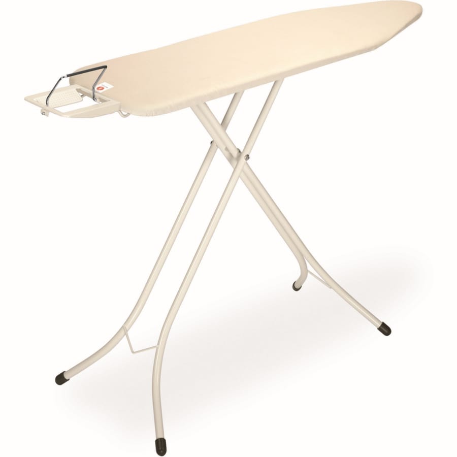 Brabantia Bügeltisch Größe B, 124 x 38 cm, Streckmetall, 4 Arbeitshöhen Ecru / Fresh White