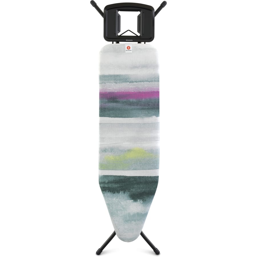 Brabantia Bügeltisch Solide Größe B, 124 x 38 cm, 7 Arbeitshöhen, Kindersicherung Morning Breeze / Black