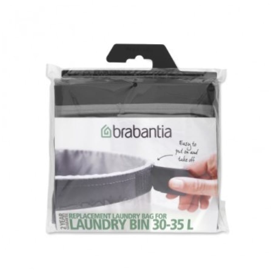 Brabantia Ersatz-Wäschesack mit Klettverschluss, grau 30-35 Liter