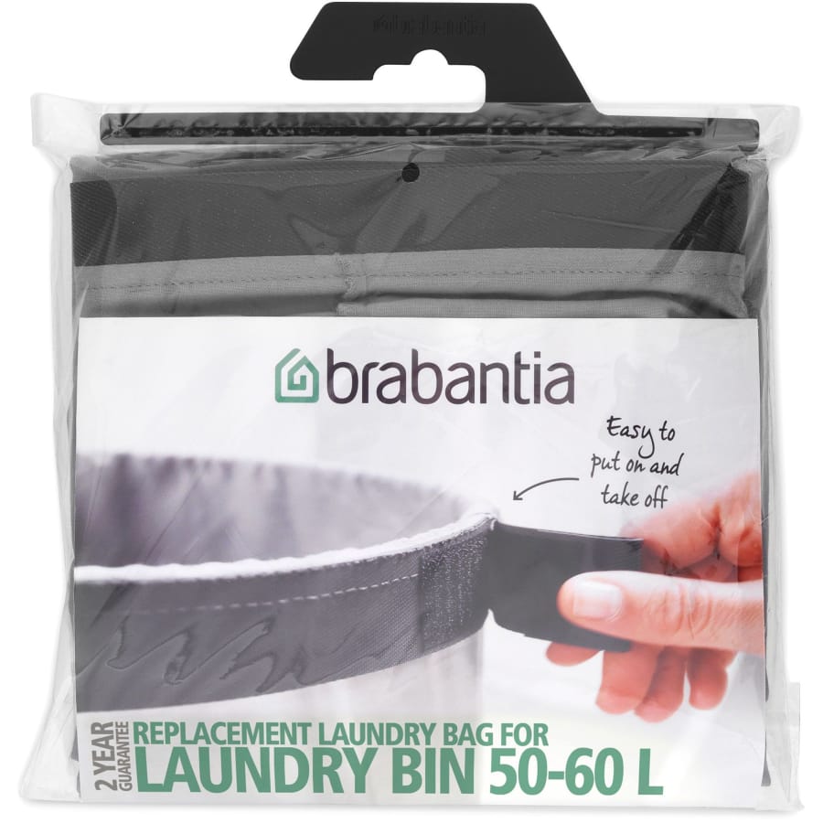 Brabantia Ersatz-Wäschesack mit Klettverschluss, grau 50-60 Liter