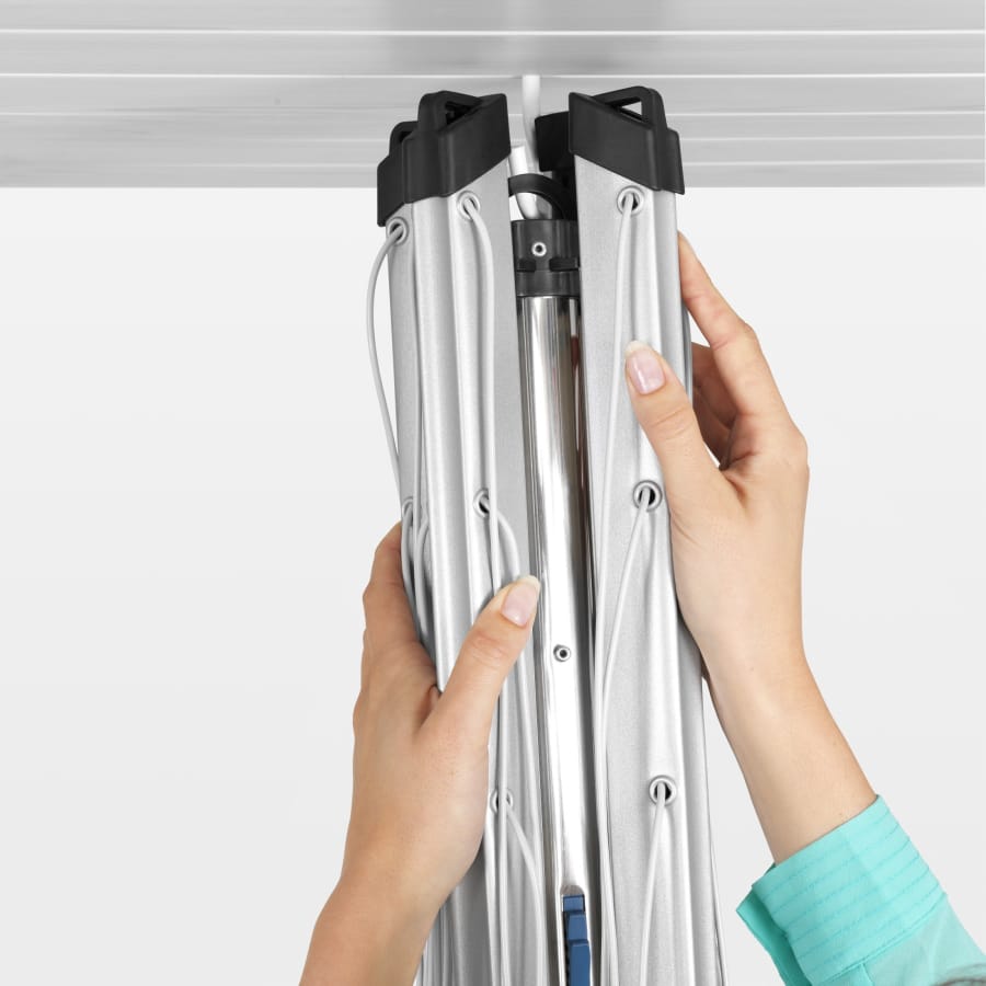 Brabantia Lift-O-Matic Wäschespinne, 60 Meter, mit Metall-Bodenanker