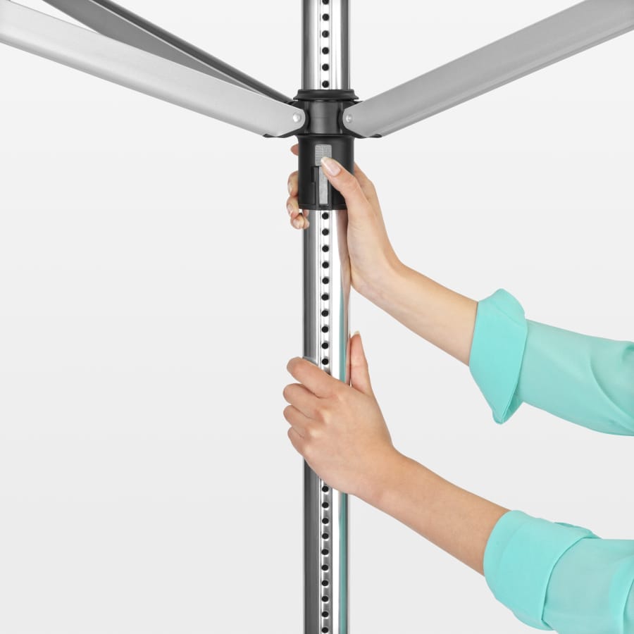 Brabantia Lift-O-Matic Wäschespinne, 60 Meter, mit Metall-Bodenanker und Schutzhülle