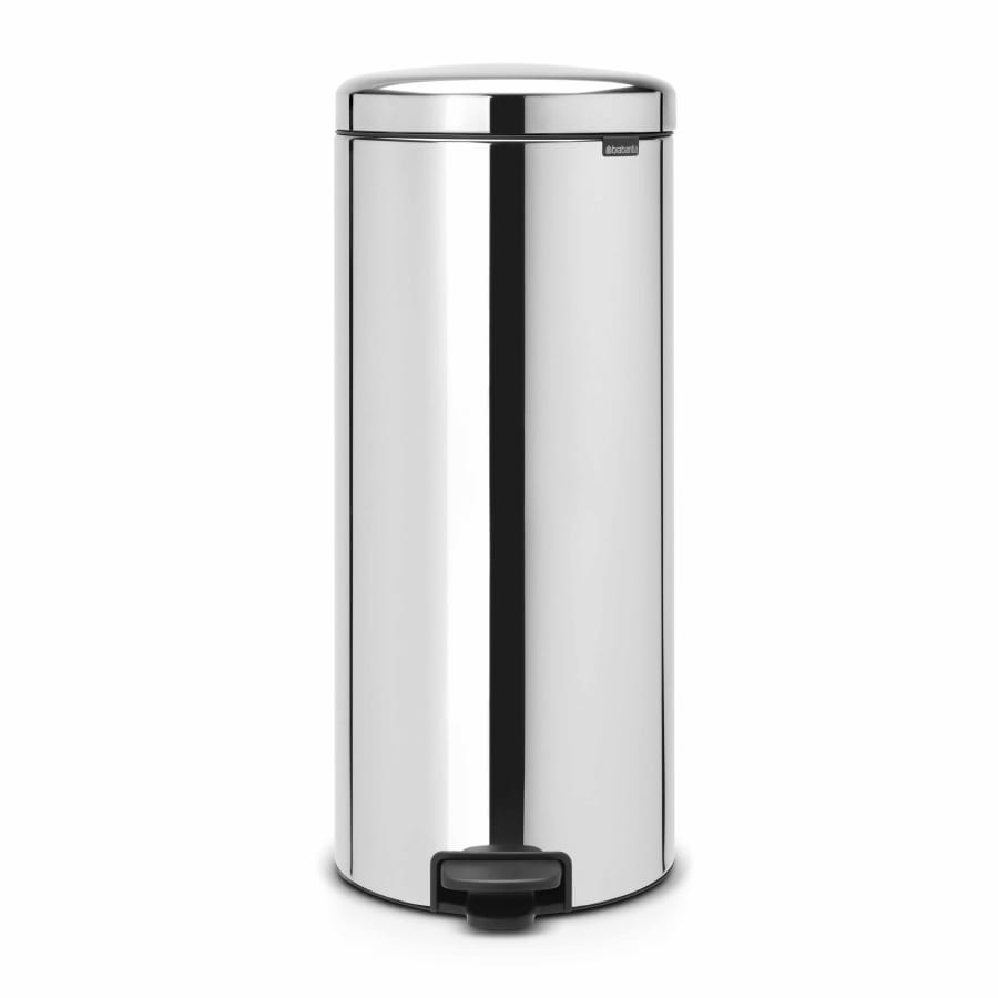 Brabantia NewIcon Treteimer, 30 Liter brilliant steel mit zinkeinsatz