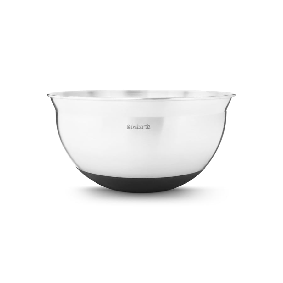 Brabantia Profile Rührschüssel, Edelstahl, Matt Steel/Black 1,6 Liter