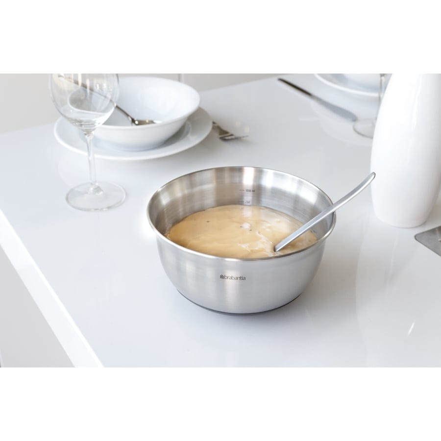 Brabantia Profile Rührschüssel, Edelstahl, Matt Steel/Black