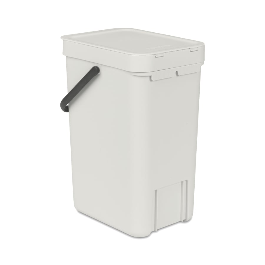 Brabantia Sort & Go Abfalleimer, 12 Liter weiß