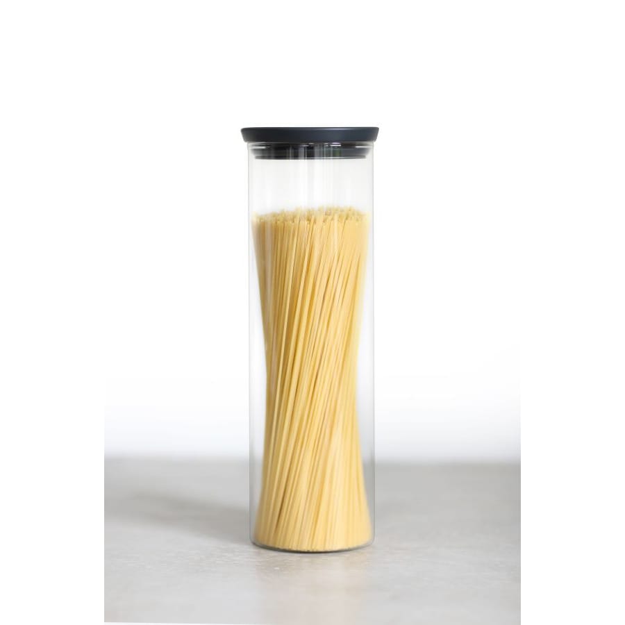 Brabantia stapelbarer Glasbehälter, transparent / grau