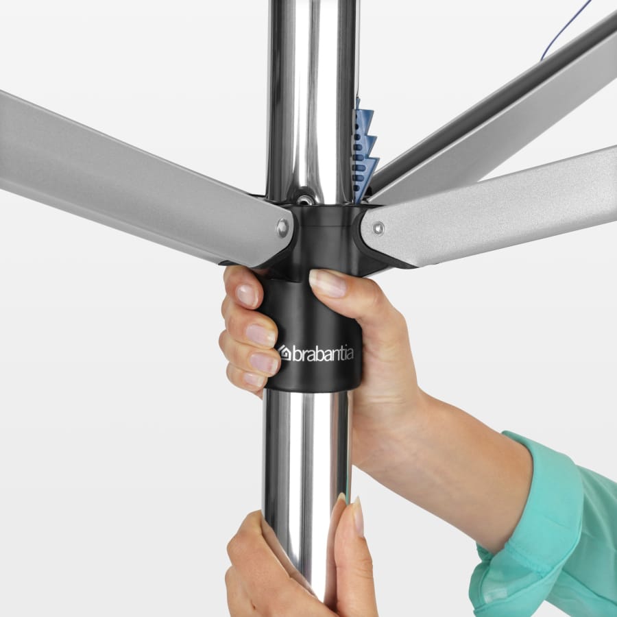 Brabantia Topspinner Wäschespinne, 50 Meter, mit Metall-Bodenanker