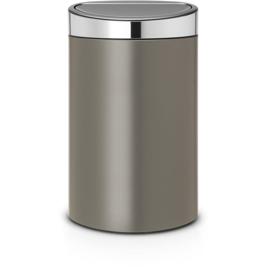 Brabantia Touch Bin New Abfalleimer, 40 Liter platinum mit matt steel deckel