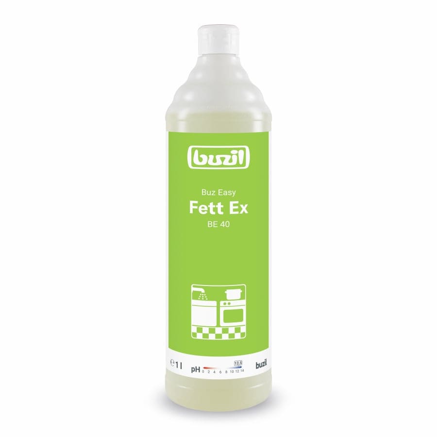 Buzil Buz® Easy Fett Ex BE 40 – kraftvoller Fettlöser für die Gastronomie 1 Liter Flasche