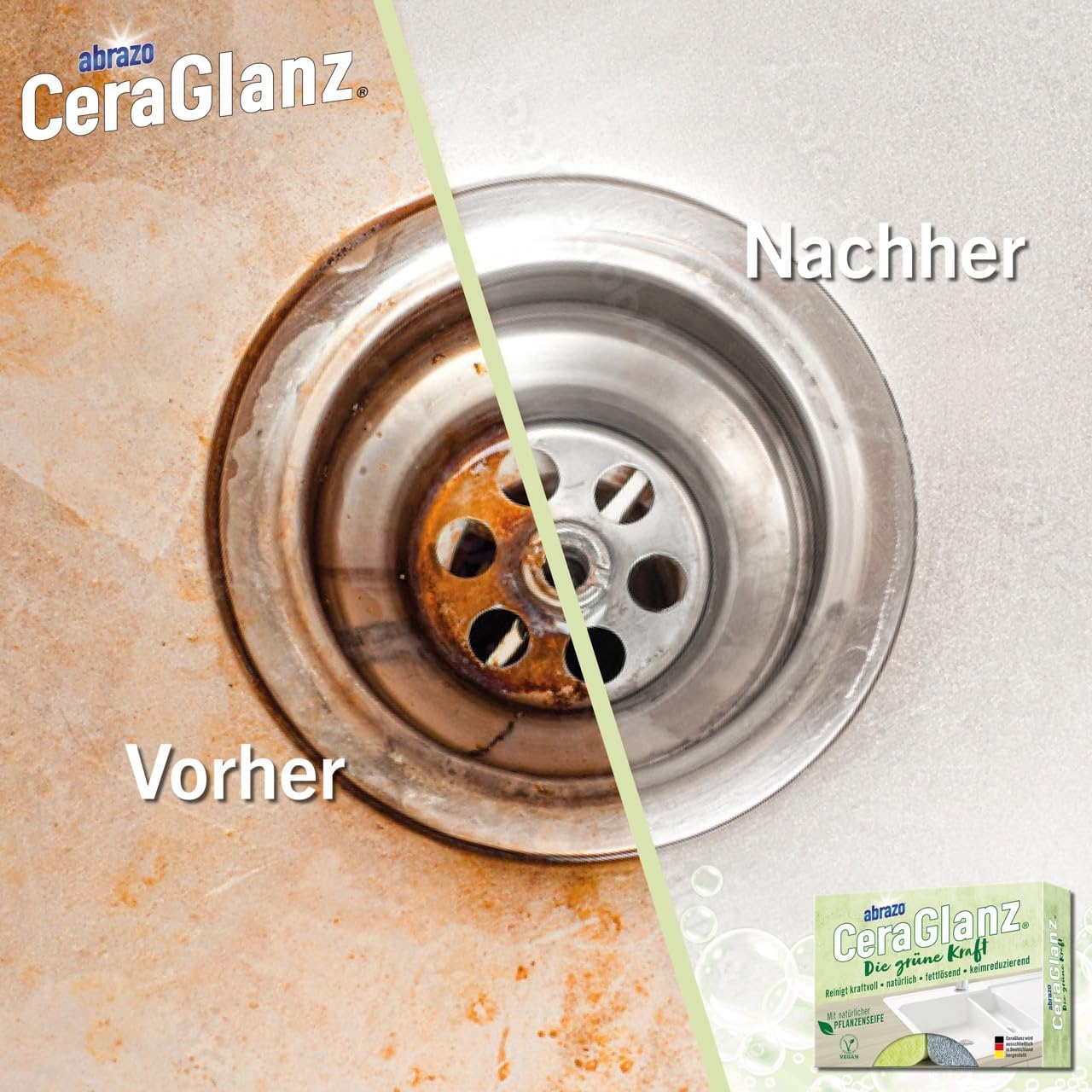 CeraGlanz Die grüne Kraft Küchenschwamm