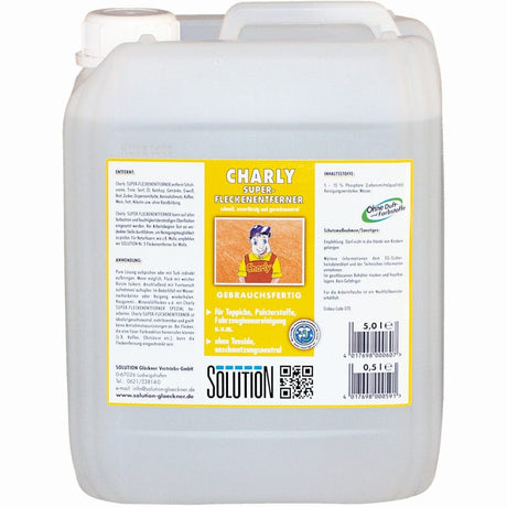 Charly Fleckentferner für Textilien Inhalt: 5 Liter Kanister