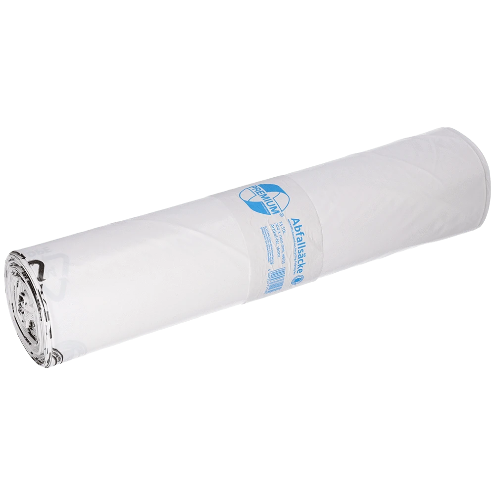 PREMIUM Müllsäcke 120 Liter Typ 60 weiß aus LDPE