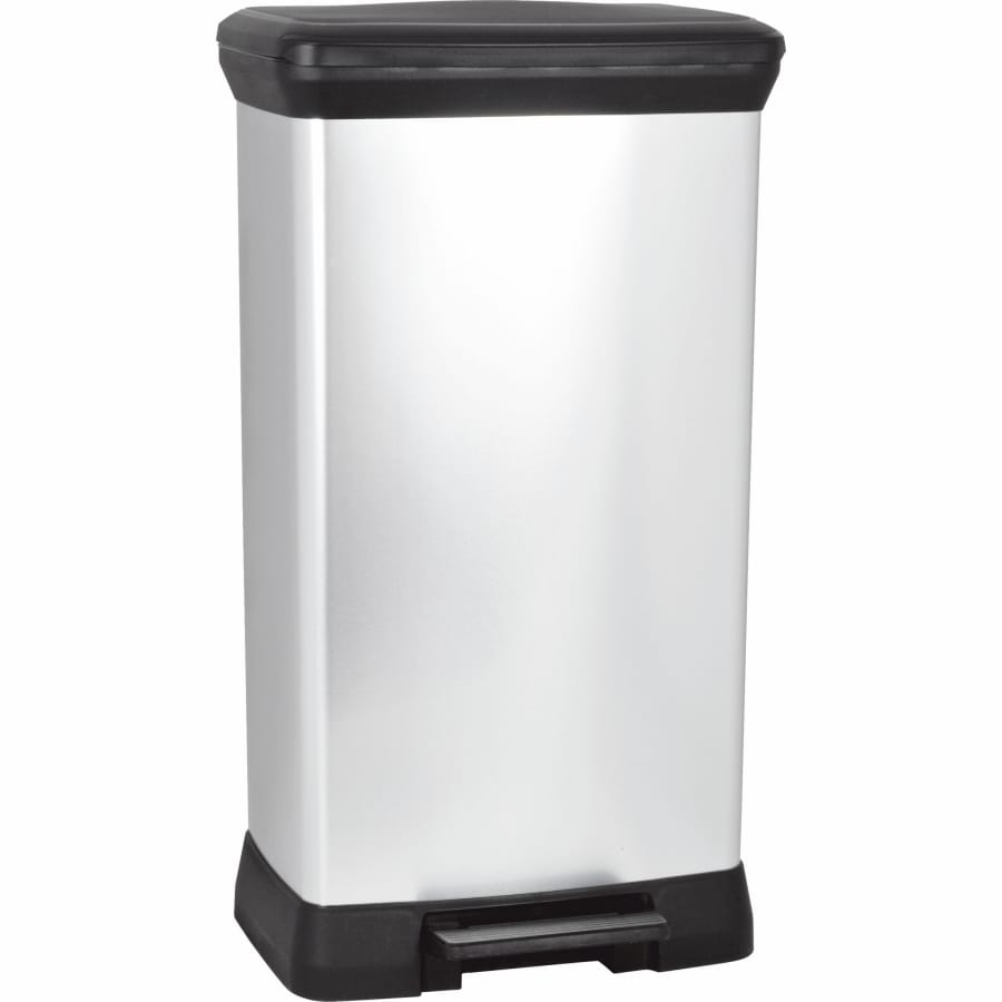 Curver Abfalleimer DECO Bin METALLIC'S 50 Liter, silber metallic