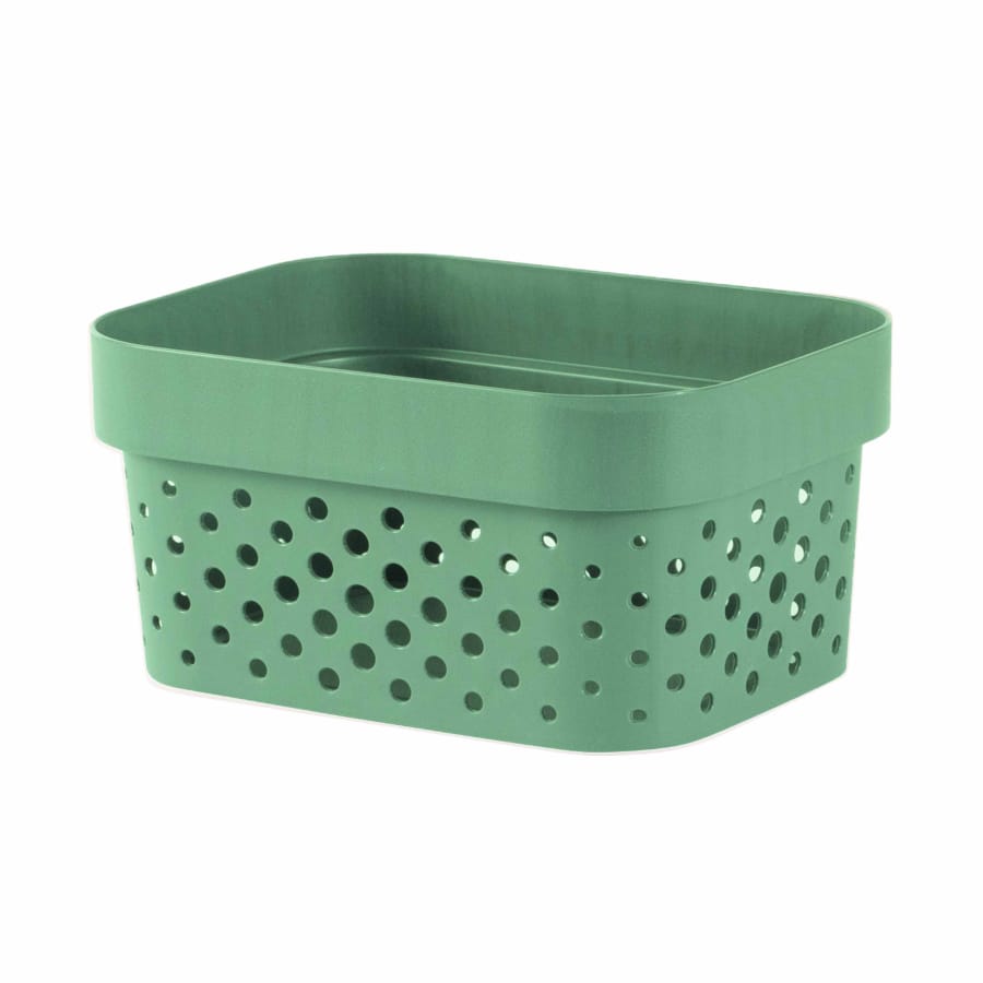 Curver INFINITY RECYCLING Box mit Lochmuster 1,4 Liter, kiefergrün