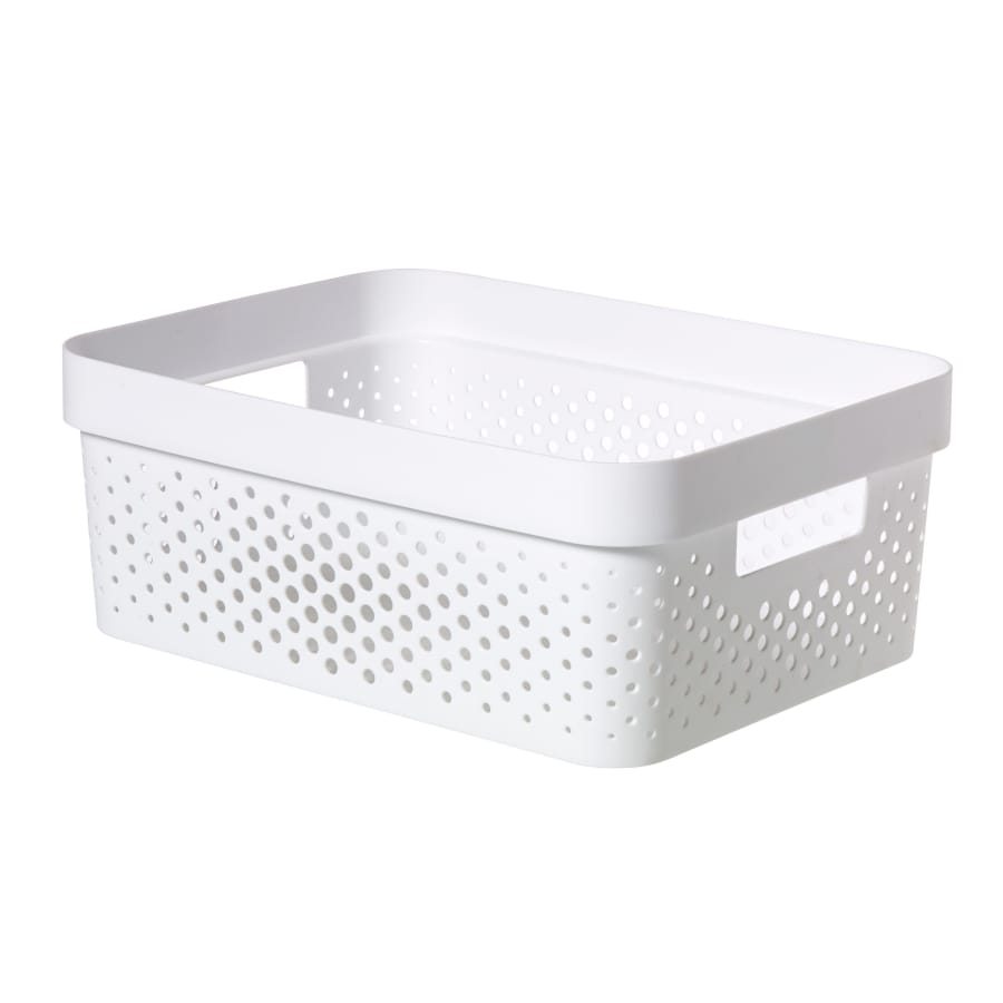 Curver INFINITY RECYCLING Box mit Lochmuster 11 Liter, weiß