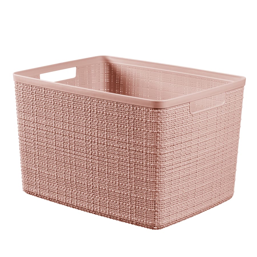 Curver JUTE RECYCLING Aufbewahrungskorb 20 Liter, rosa