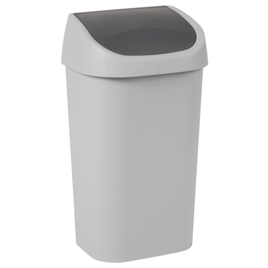 Curver MISTRAL SWING Abfalleimer 50 Liter, hellgrau/anthrazit