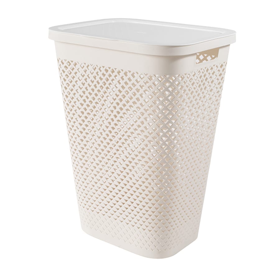 Curver PURE Wäschebox, 55 Liter cremeweiß