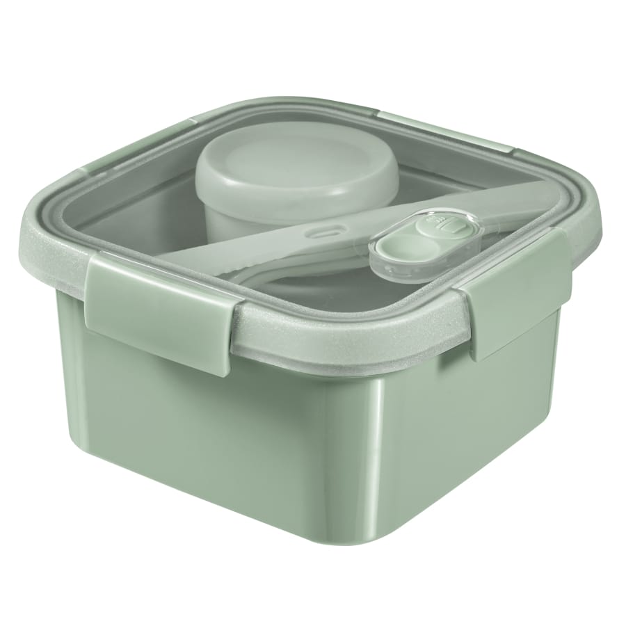 Curver SMART TO GO ECO Frischhaltedose LUNCH KIT, 1,1 Liter mit Besteck