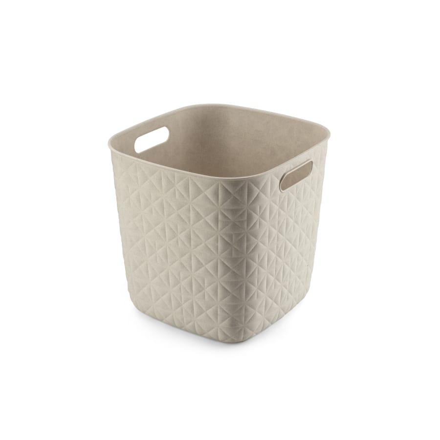 Curver SOFTEX Aufbewahrungskorb Cube, 15 Liter, Creme