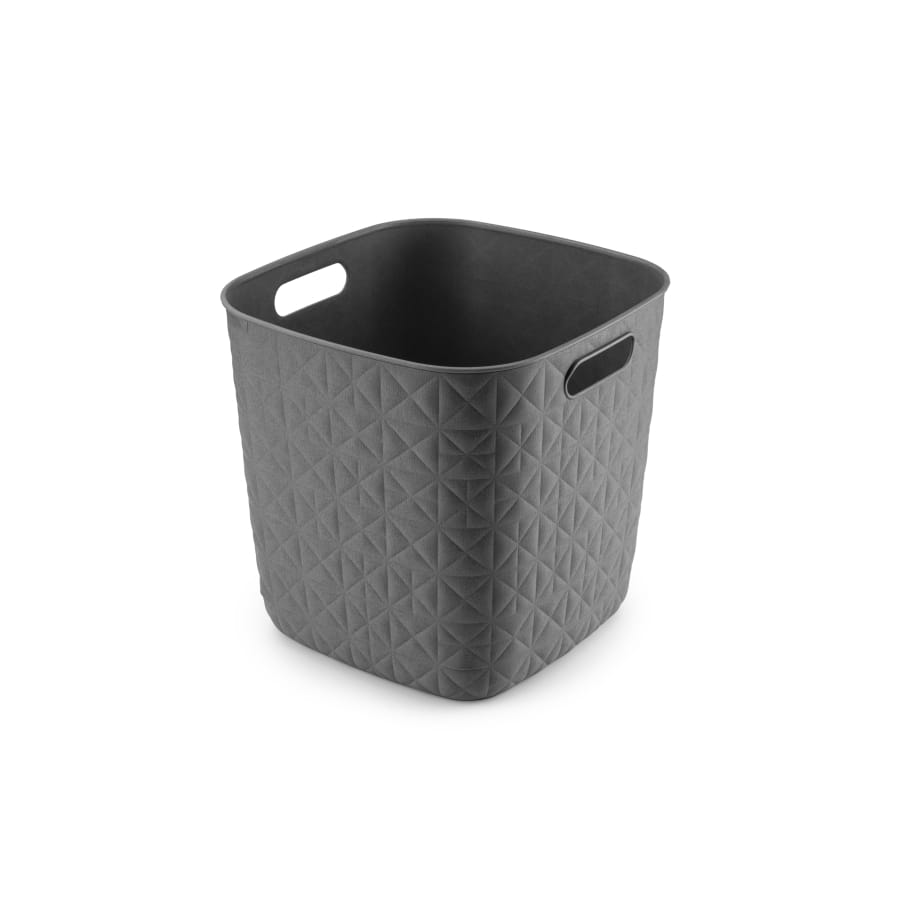 Curver SOFTEX Aufbewahrungskorb Cube, 15 Liter, Dunkelgrau