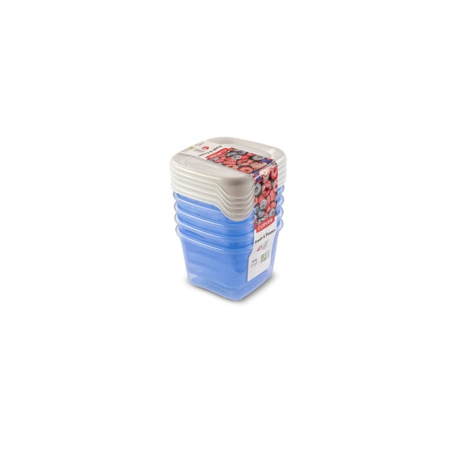 Curver Tiefkühldose FRESH & FROZEN 5er-Set, je 0,45 Liter