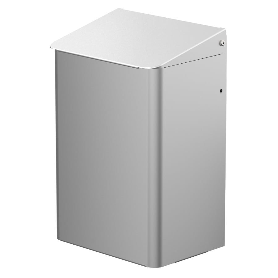 CWS Abfallbehälter, Aluminium, 6 Liter Mattsilber