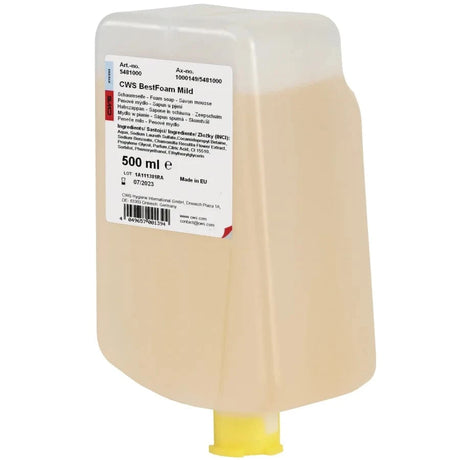 CWS Best Foam Schaumseifenkonzentrat 500 ml, hautfreundlich und pH-neutral, ideal für sanfte Handreinigung.