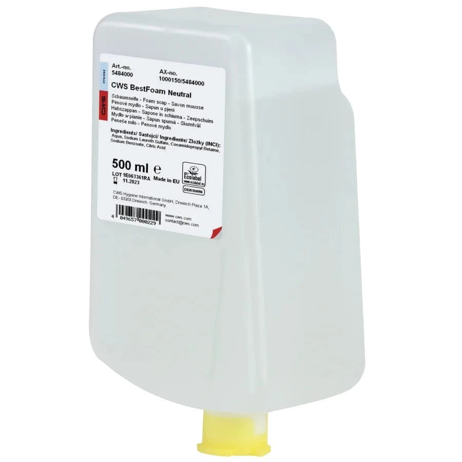 CWS Best Foam Schaumseifenkonzentrat 500 ml für milde Handreinigung, pH-neutral und hautfreundlich.