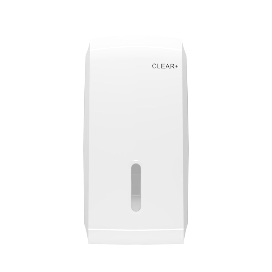 CWS Clear plus Einzelblatt-Toilettenpapierspender, weiß