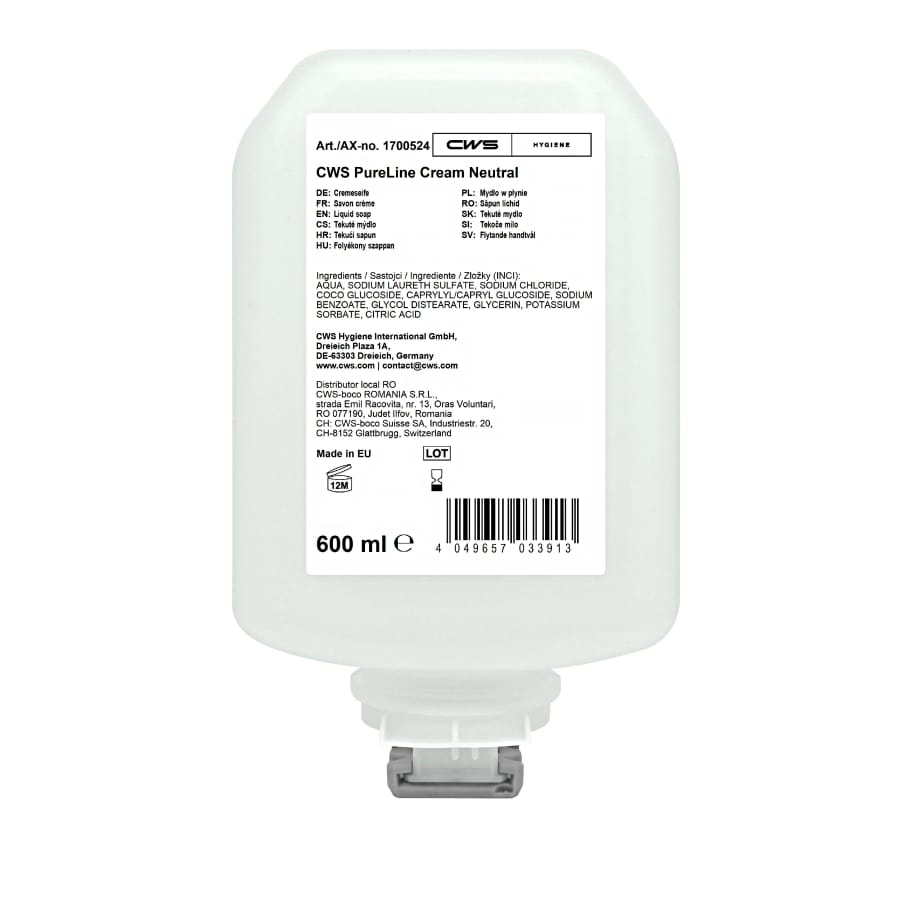 CWS PureLine Cream Neutral Seifencreme, 600 ml