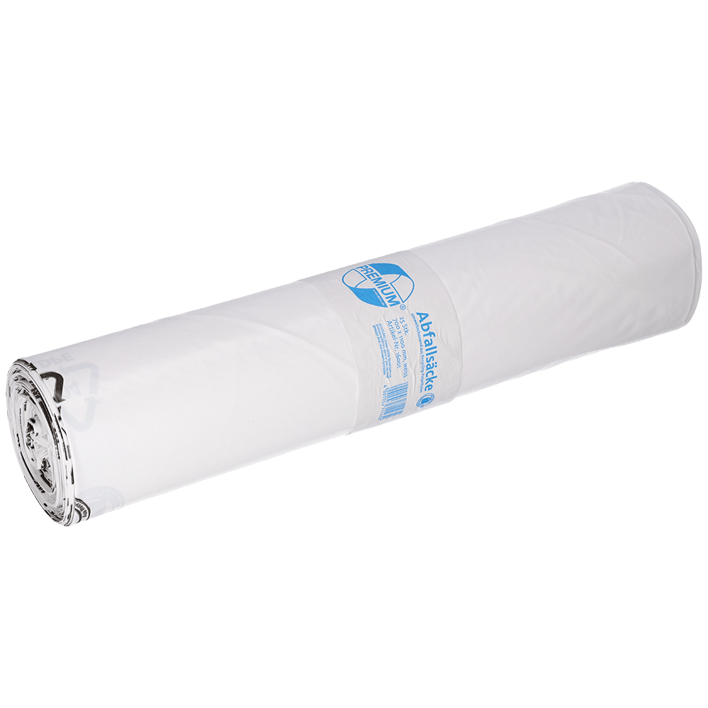 DEISS Premium Abfallsack weiß 120 Liter - 700 x 1100