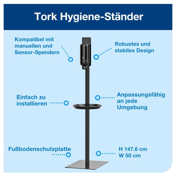 Tork Desinfektionssäule S1 S4 F1 schwarz freistehend