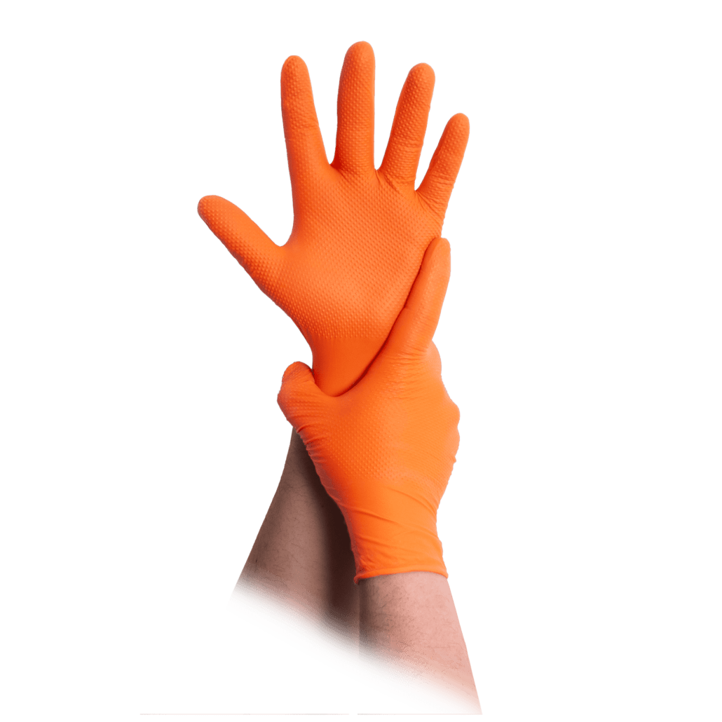 MaiMed Diamond Grip+ Einweghandschuhe orange