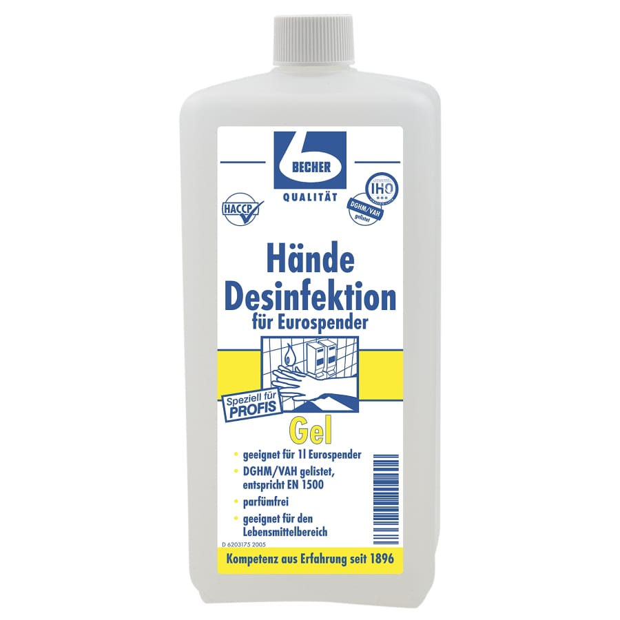 Dr. Becher Hände Desinfektion Gel 1 Liter (Flasche)