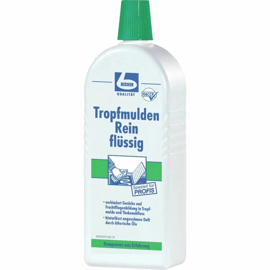 Dr. Becher Tropfmulden-Rein flüssig zur Geruchsneutralisation in schwer zugänglichen Bereichen.